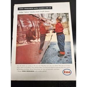 Vintage 1959 Esso Magazine Ad Car Finishes Esso Research Gas Oil Automobilia